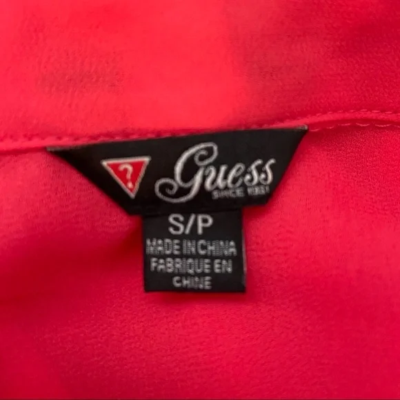 Guess sheer button‎ up  blouse - Picture 7 of 9